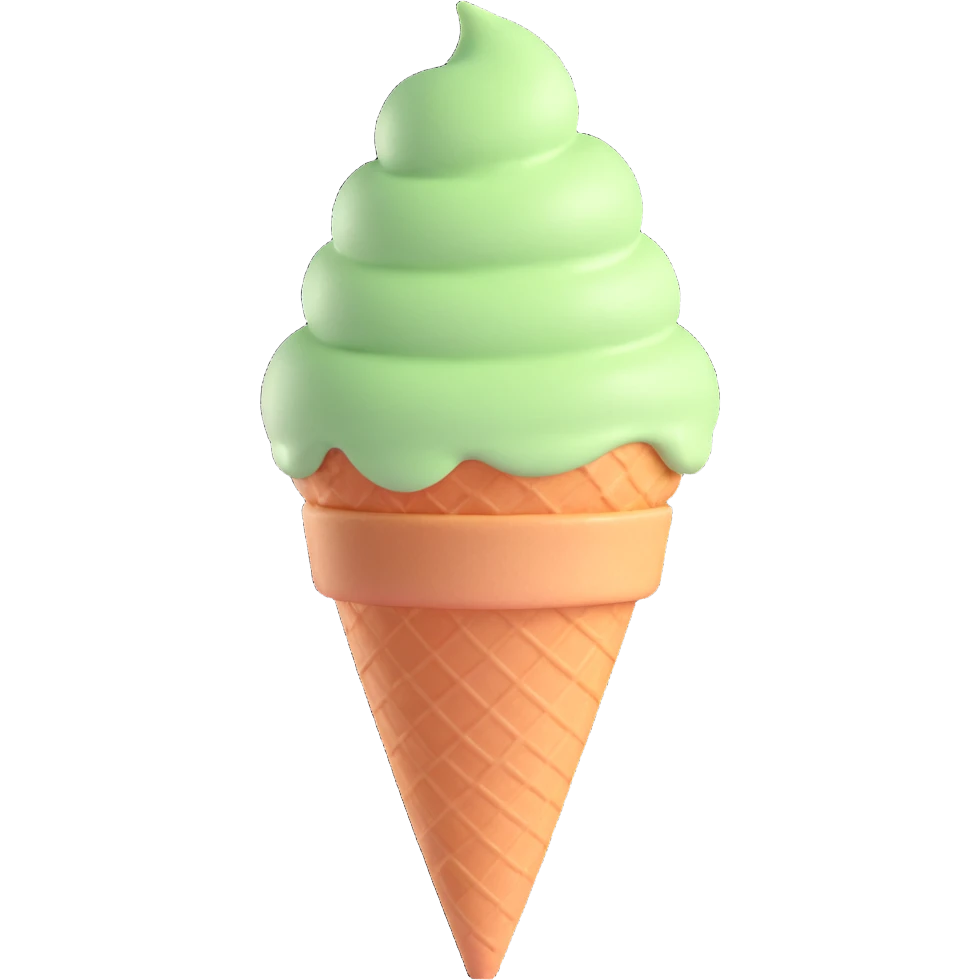 green ice cream emoji