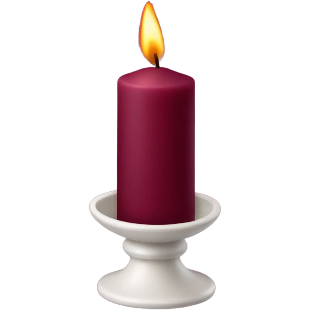 Burgundy candle emoji