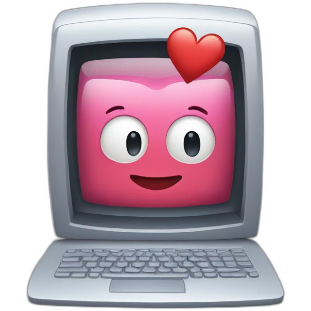 computer in love emoji