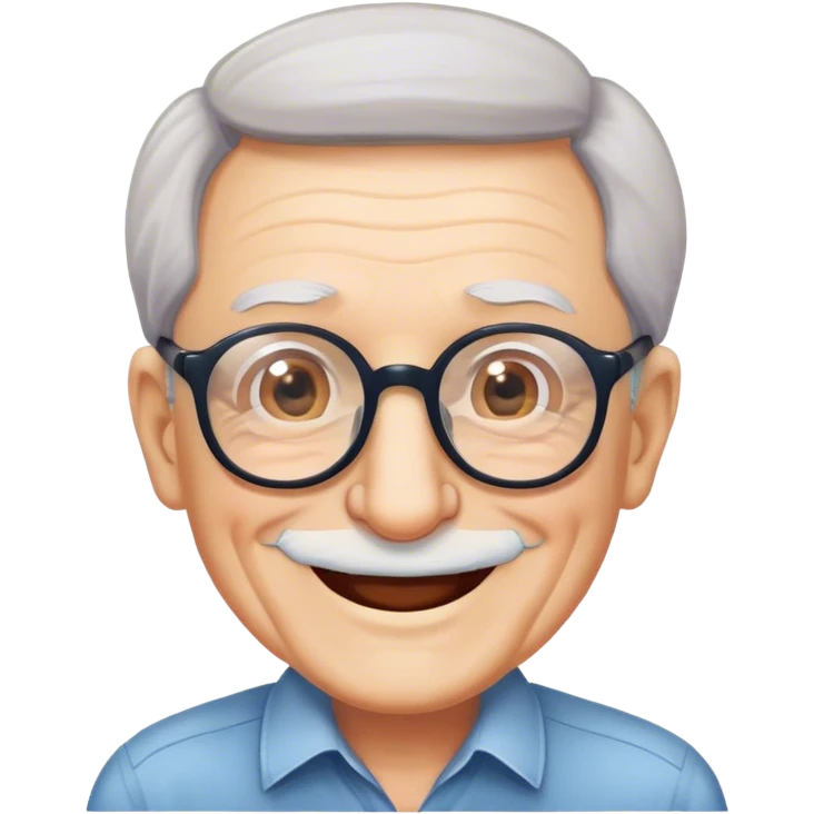 Fat Old man with glasses emoji