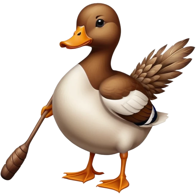 duck with a stick emoji
