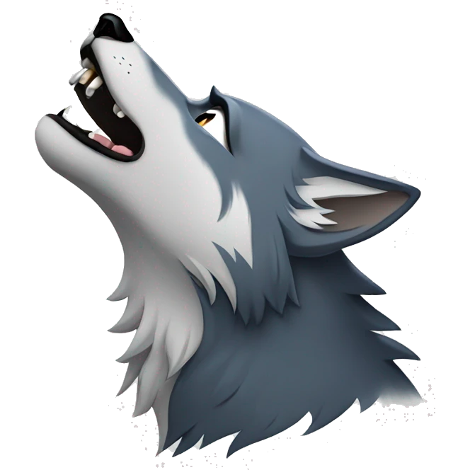 wolf howling emoji