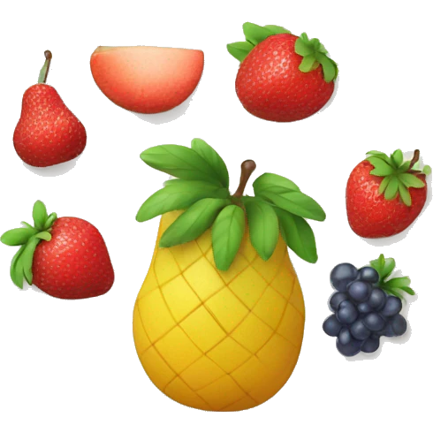 A plate of fruit emoji