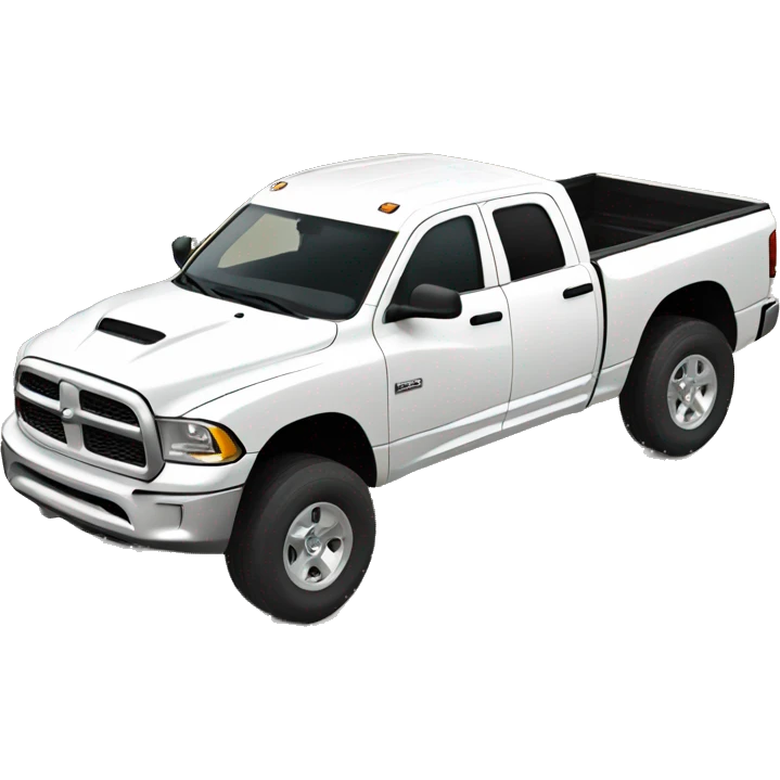 White 1500 dodge truck emoji