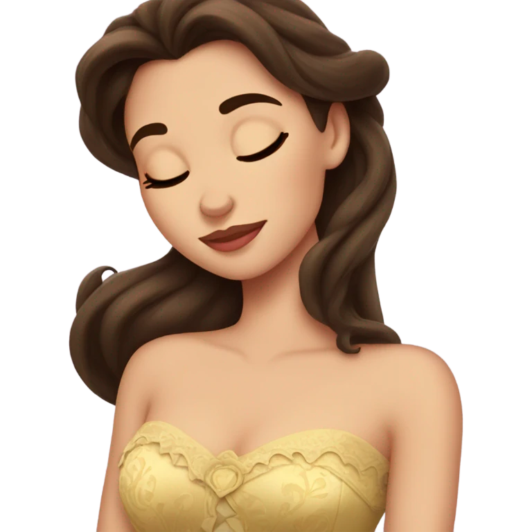 Sleeping brunette beauty Disney emoji
