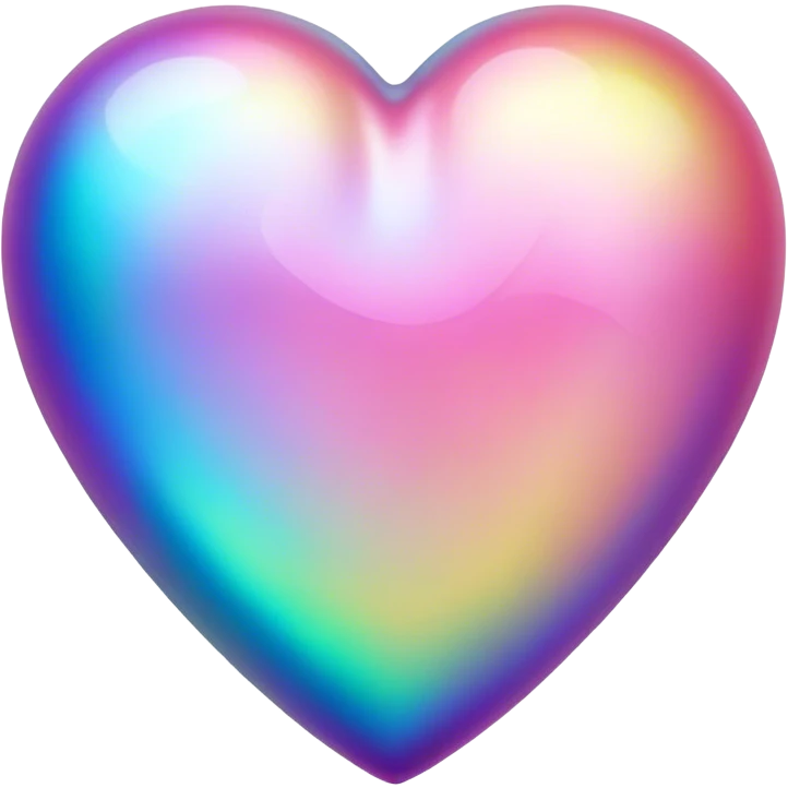 Iridescent heart  emoji