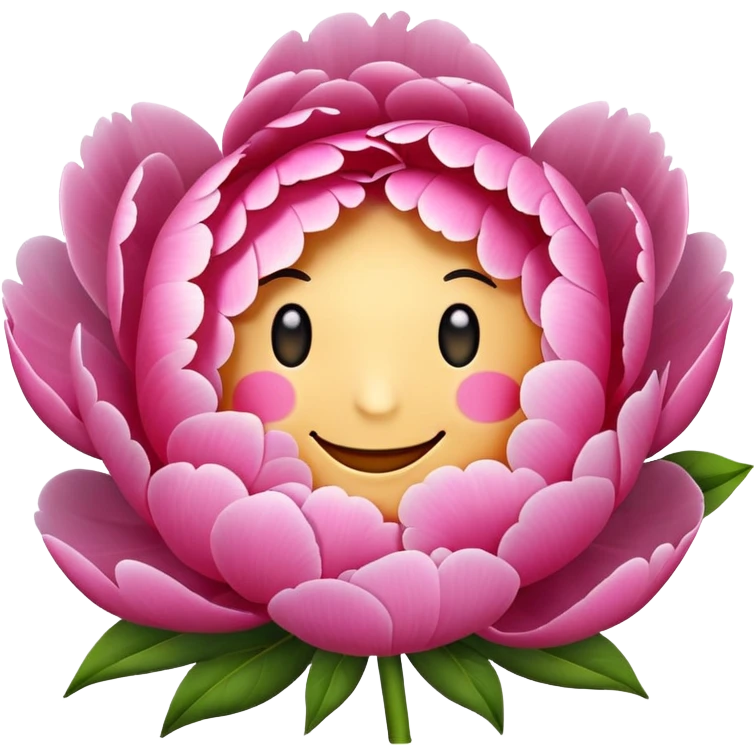 peony smiling emoji