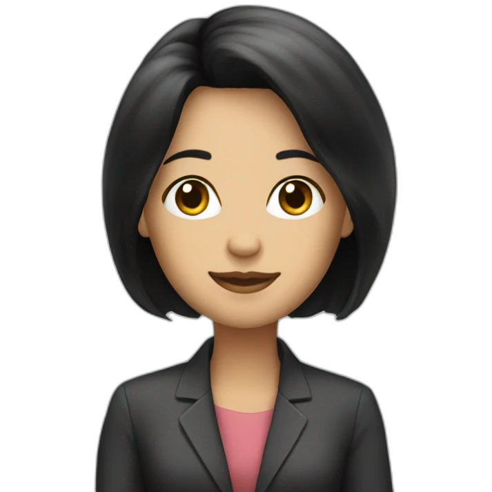 Human resources, black hair emoji