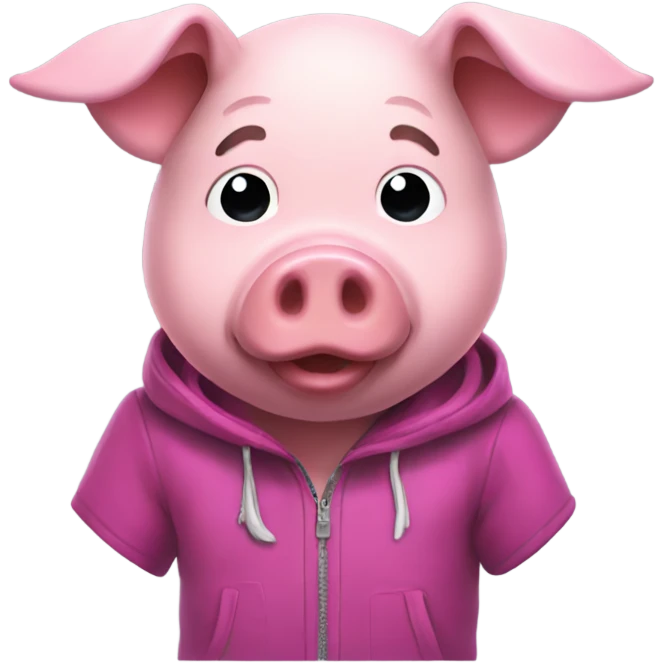 A pig wearing a squid games clothes emoji