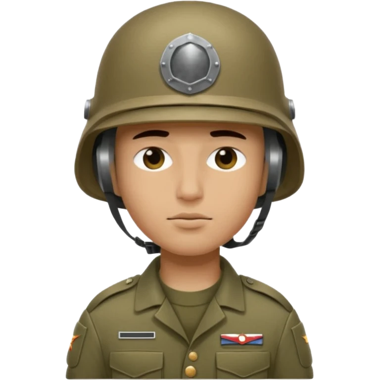 Göz kısmı kapalı miğfer giymiş asker emoji