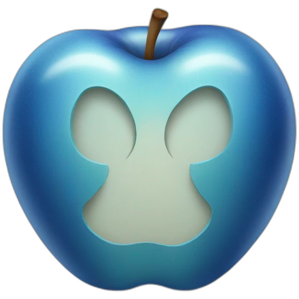 blue apple emoji