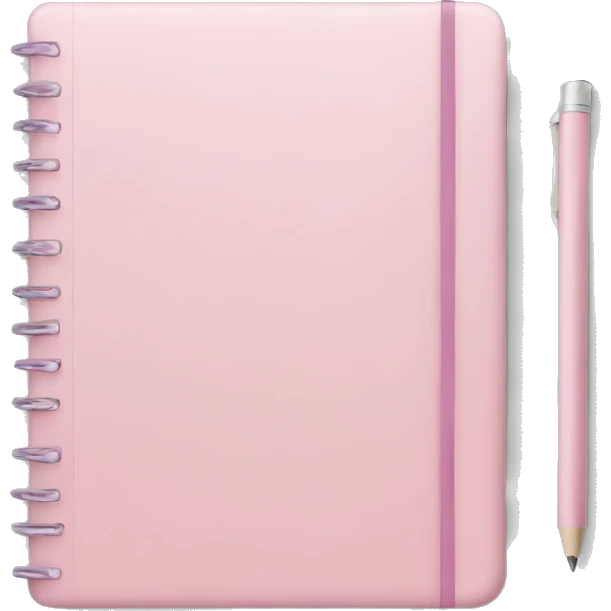 pastel pink notebook emoji