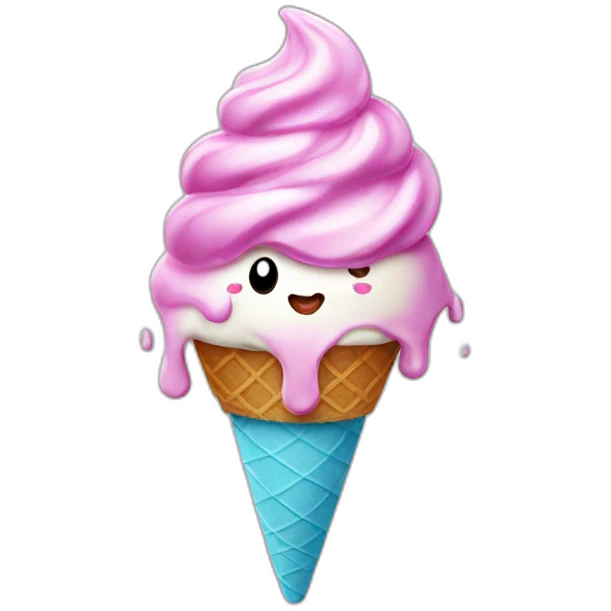 ice cream with water emoji