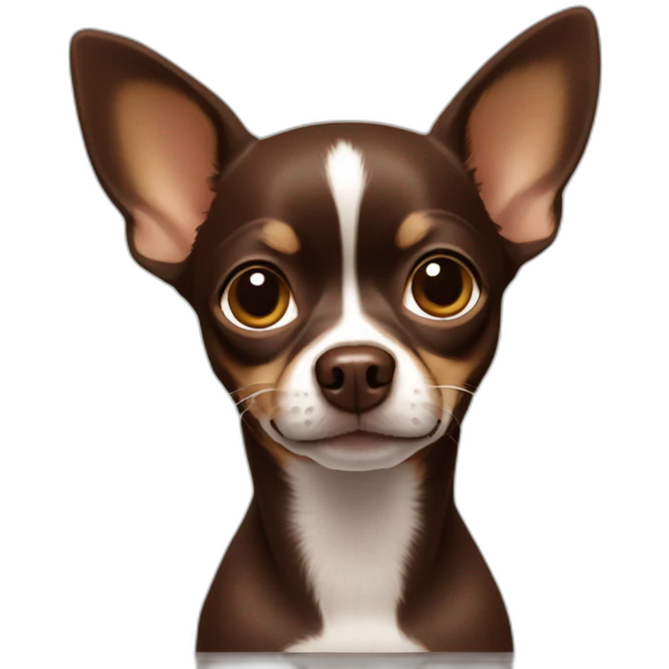 chocolate-colored chihuahua emoji
