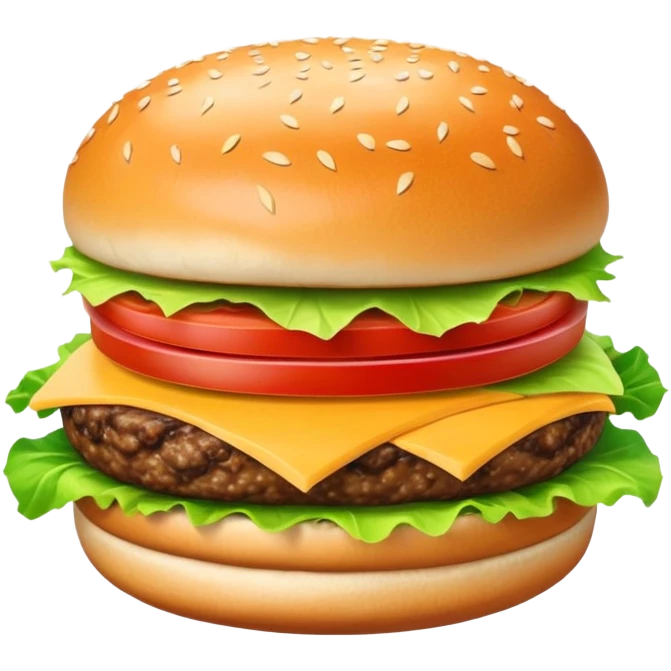 classic hamburger emoji