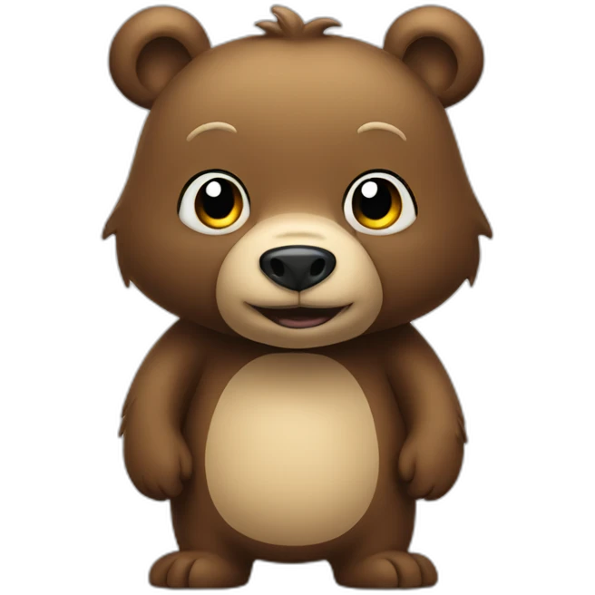 Toon Bear standing emoji