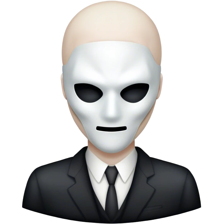 slenderman with a white mask with no details on it emoji