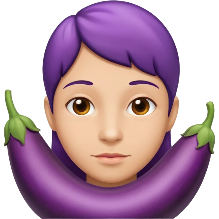 Eggplant shoved into vagina emoji