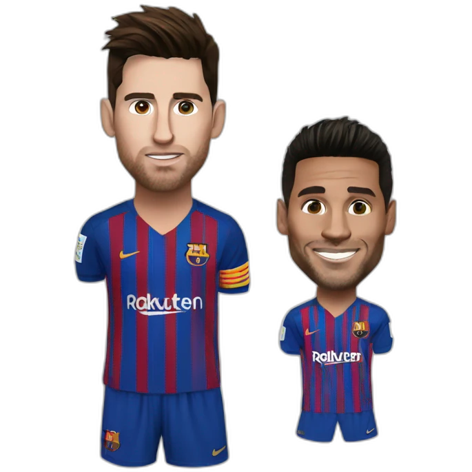 Messi and cristiano emoji