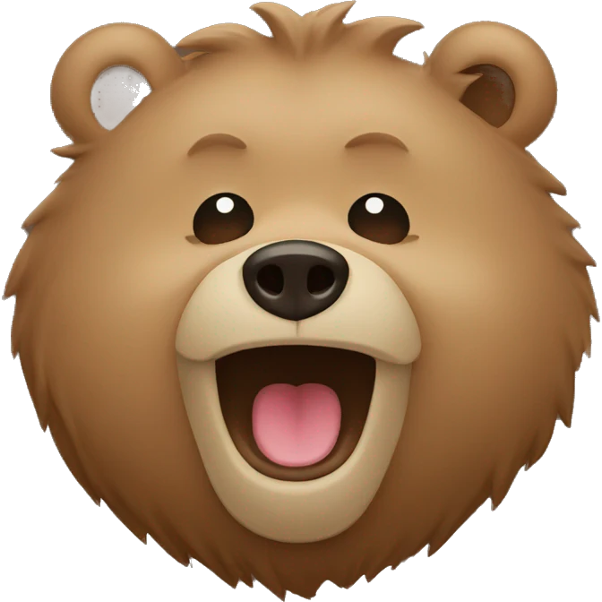 grizzly bear kiss emoji