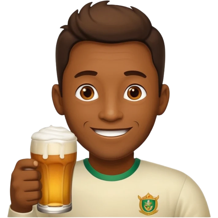 crie um emoji um homem bebendo cerveja emoji