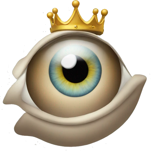 eye with a crown floating over emoji