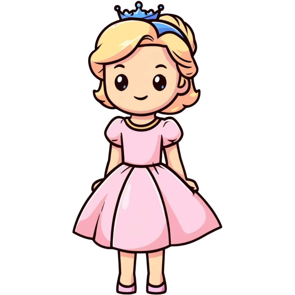blonde princess with light pink dress emoji