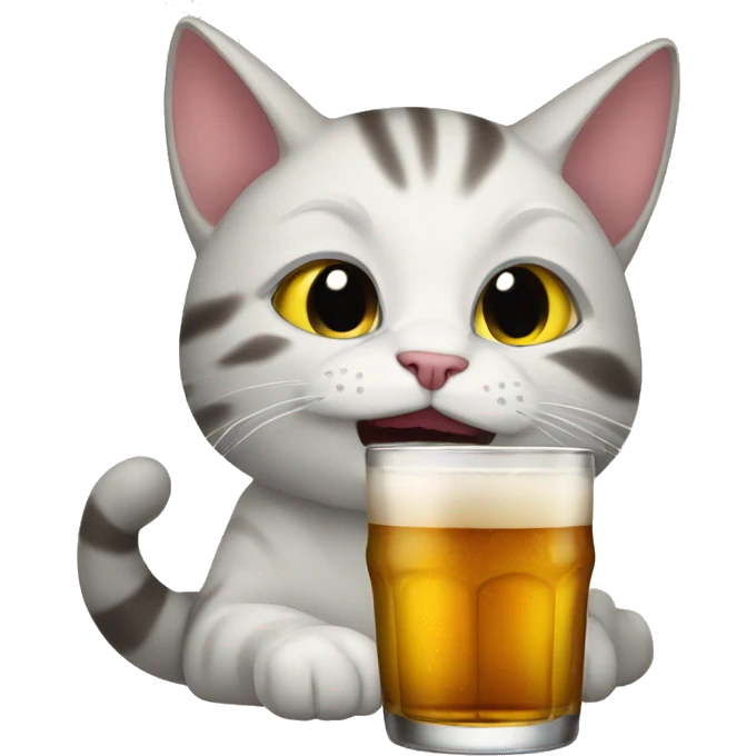 cat getting drunk  emoji