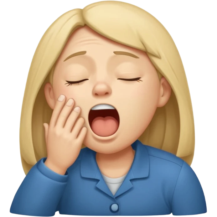yawning sleepy character emoji