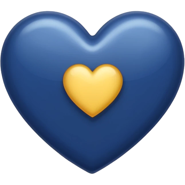 Navy blue iphone heart emoji