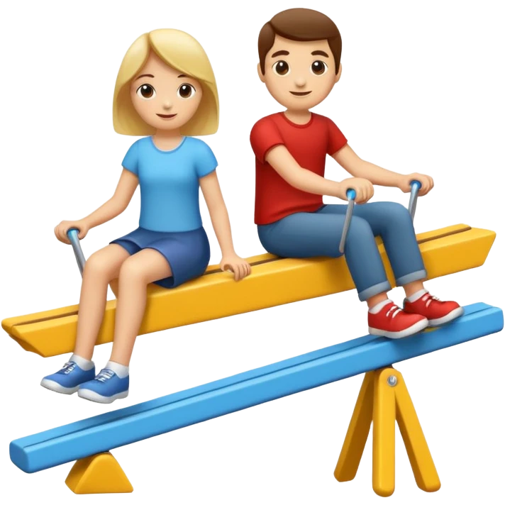 2 people on a seesaw emoji