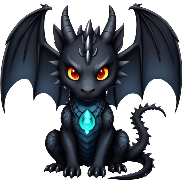 Gothic Badass Edgy Dark Mysterious Mystical Dragon-Beast-Fursona emoji