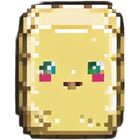 butter stick, simple and blocky pixel art style emoji