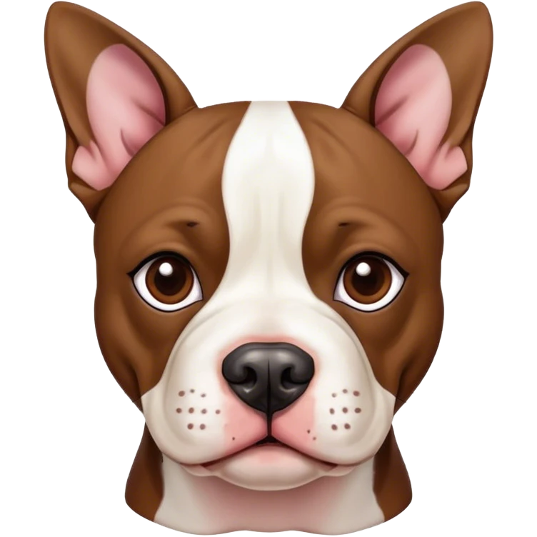 American Pit Bull Terrier mixed with a boston terrier emoji