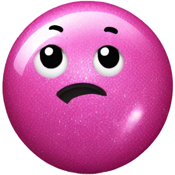 Pink bowling with glitter  emoji