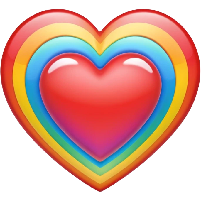 heart with a rainbow center emoji