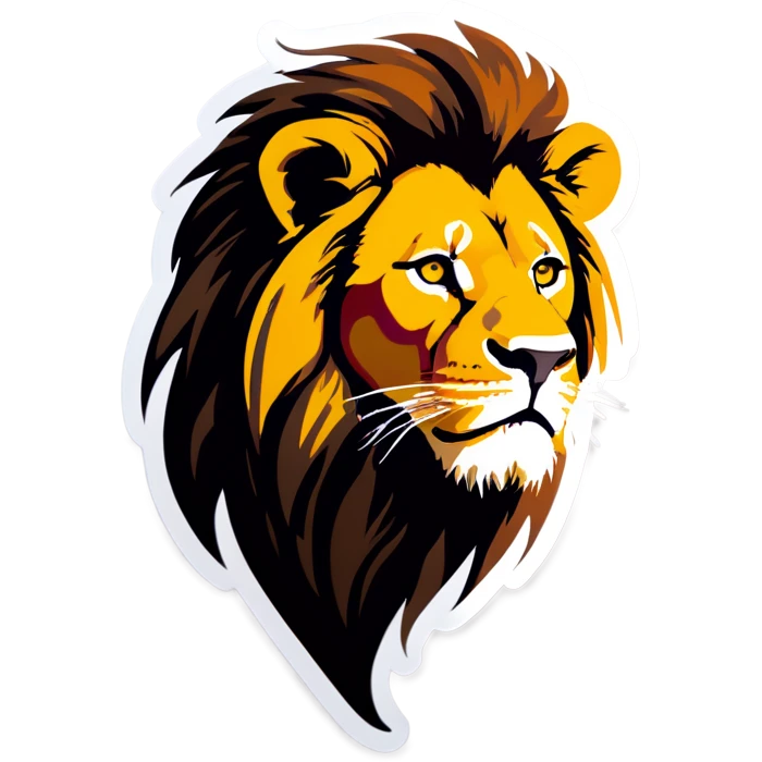 a lion making silence emoji