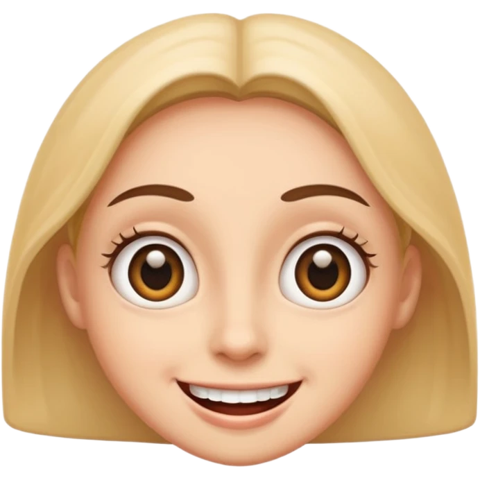 Wide eyes with a big smile  emoji