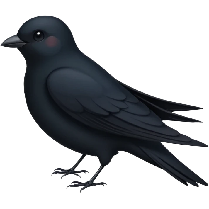 черная ласточка svg, vector emoji