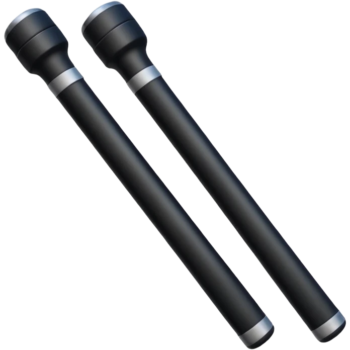 two police batons emoji