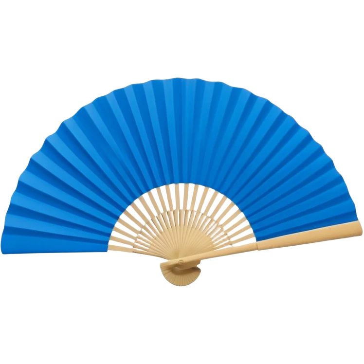 blue paper hand fan emoji