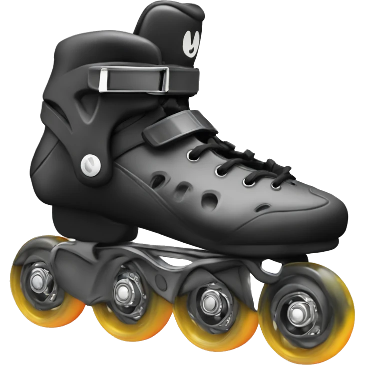 a black rollerblade inline skate, the model called "Twister" emoji