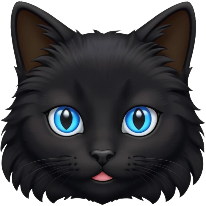gato negro ojos celeste emoji