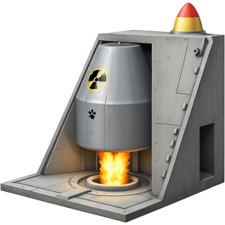 a nuclear missile silo emoji, showing the hatch and a missile launching out emoji
