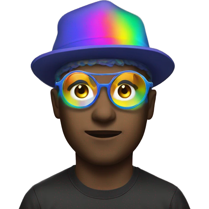 rave glasses hat colorful annoying emoji