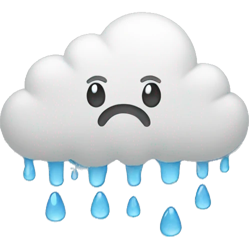 sad raining cloud emoji