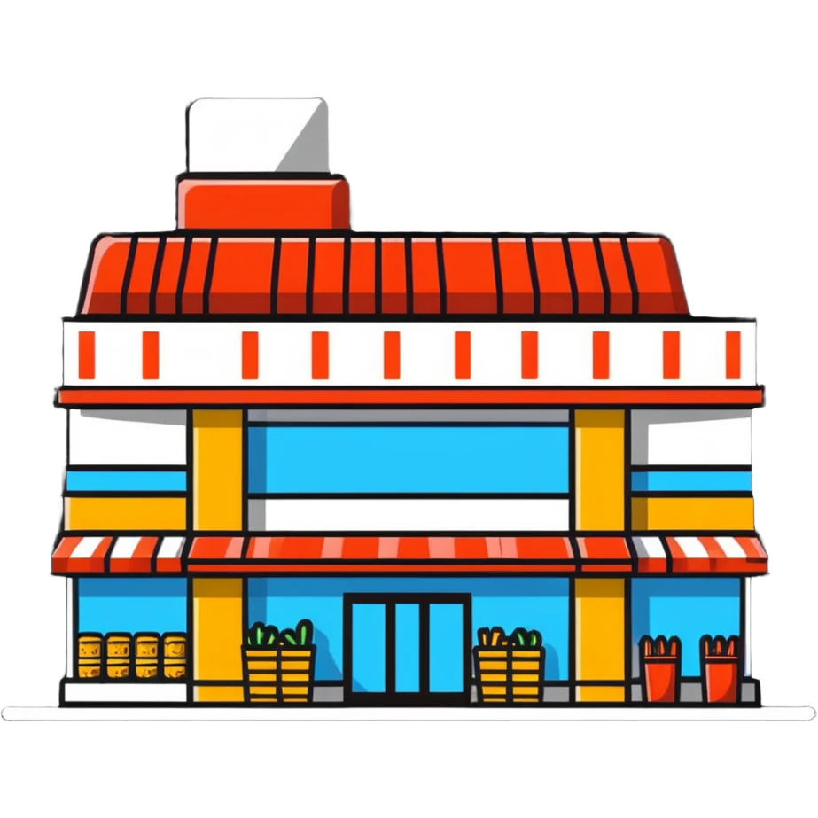 supermarket building from outside emoji