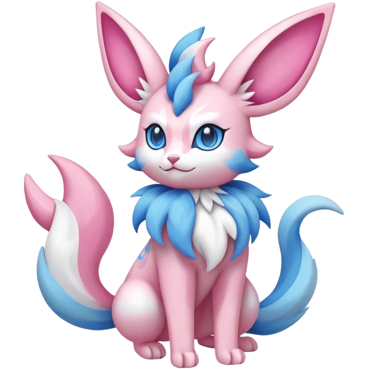Sylveon-Delcatty-Fakémon-hybrid-creature (full body)  emoji