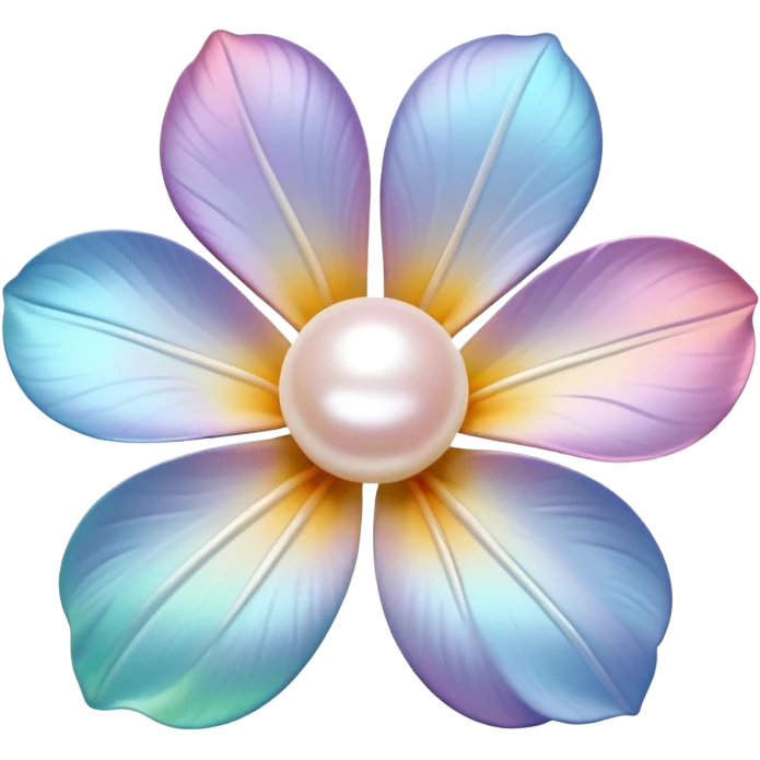 light pastel flower with pearl  emoji