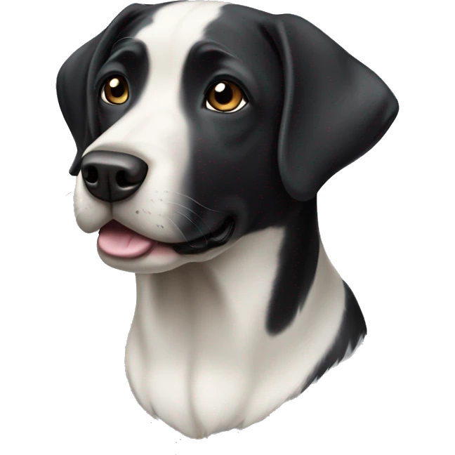 Black and white Labrador retriever emoji